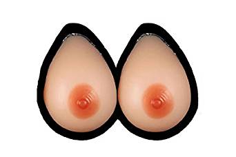 Silicone breastforms in a D-cup, for those who crave that Samantha Fox look.