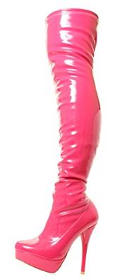 Stiletto Thigh-High Fetish Boots in black, red and pink