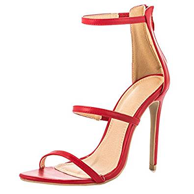 Pretty stiletto heel strappy sandal in black, red, orange, gold and silverB01I5A4B9C