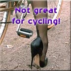 high heel cyclist